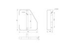 Metal side frame for corner lamps HORPOL TRM00936 right