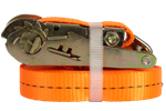 Set of four UNITRAILER 8m/25mm/1t orange transport belts with tensioner
