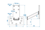 ProPlus 342643 Trailer Spare Tire Mounting Bracket Angle 8-16"