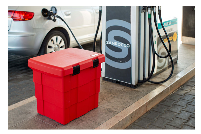 DAKEN 86014 PITBOX box for bulk materials, container for sand, road salt 655x570x520mm 108.5l