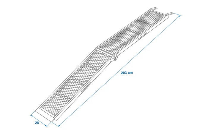 ProPlus 390094 foldable ramp for trailer 203cm 340kg
