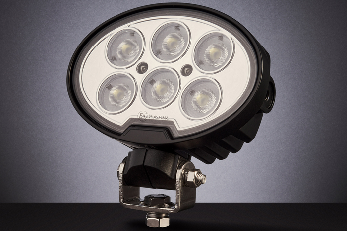 LED work lamp reflector TT TECHNOLOGY BLACK TT.13359F 6xLED 4800lm oval