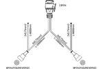 MANTES electrical installation, trailer tow truck harness, 10 m, 13 PIN plug, 2x 8 PIN bayonets