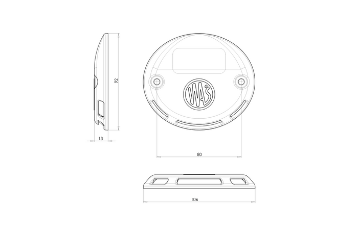 WAŚ 1126 W151 tail lift warning lamp LED orange
