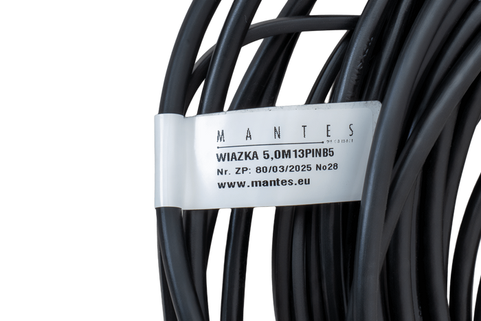 MANTES electrical installation, trailer tow truck harness, 5m, 13 PIN plug, 2x 5 PIN bayonets