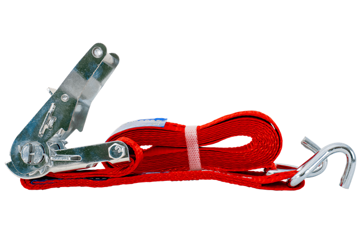 Set of four UNITRAILER 6m/35mm/2t red transport belts with tensioner