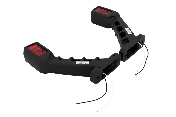 Set of two TT TECHNOLOGY TT.12191 LED marker lamps, left + right, on a rubber arm
