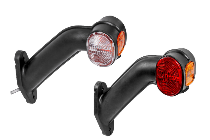 ASPÖCK SUPERPOINT II marker lamps left + right on a rubber arm with a side cable