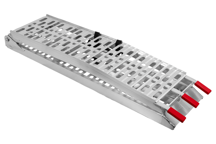 UNITRAILER ALR003 foldable ramps aluminum ramps for trailers 221cm 680kg with belt and support, set of 2