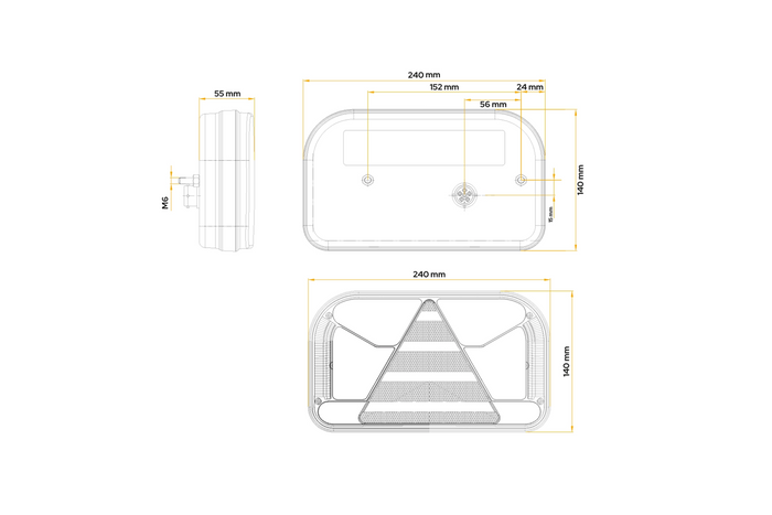 FRISTOM FT-170 LED rear lights 7 functions left + right