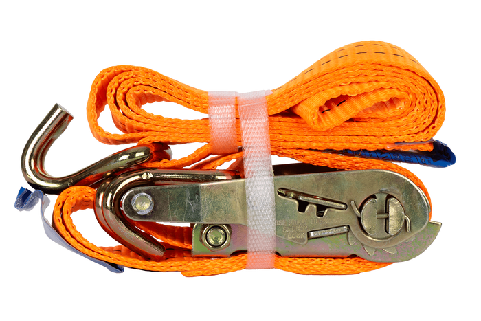 Set of four UNITRAILER 2m/35mm/2t orange transport belts with tensioner