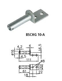 Side hinge with handle WINTERHOFF BSCH 10-320+BSCHG 10-17-A complete trailer side mounting
