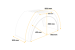 Trailer fender 15-17.5" DOMAR DK3114 flat wheel arch 950/300mm with white trim