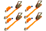 Set of four UNITRAILER 5m/25mm/1t orange transport belts with tensioner