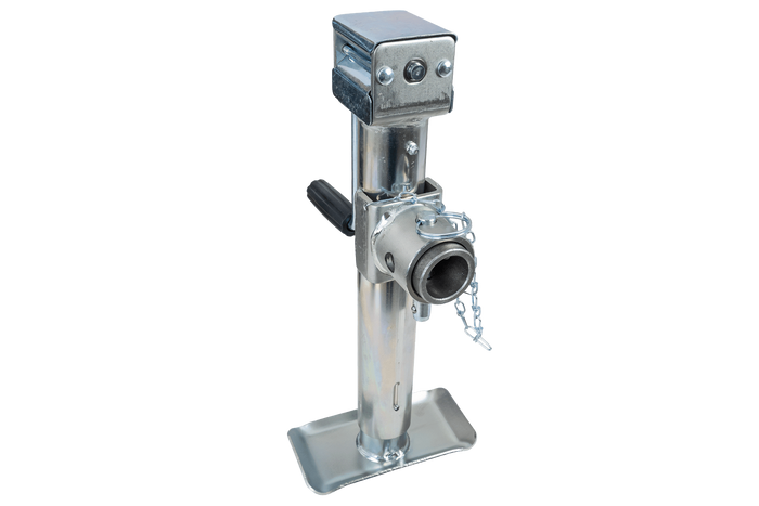 Extendable support with UNITRAILER TJ5001+TJ5002A adapter for 1300kg flatbed trailer 364-614mm
