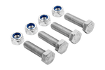 Set of 4x hexagonal bolt M8x30 and 4x self-locking nut M8 MARCOPOL screw class 5.8 DIN933