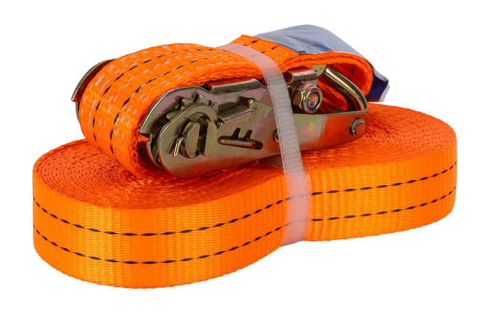 Set of four UNITRAILER 12m/35mm/2t orange transport belts with tensioner