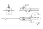 KNOTT K7.5-H+KZE7.5 ball hitch with support and cable for 750kg trailer with V-type drawbar