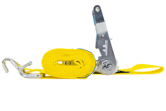 Set of four UNITRAILER 3m/25mm/1t yellow transport belts with tensioner