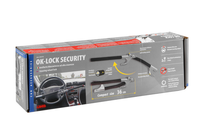 OK-Lock LAMP steering wheel lock anti-theft protection