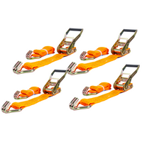 Set of four UNITRAILER 3m/50mm/5t orange transport belts with tensioner