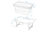 Picnic basket with lid ProPlus 370315 foldable basket with table function 20L
