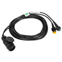ASPÖCK electrical installation, trailer harness, 5m, 13-PIN plug, 2x 5-PIN bayonets