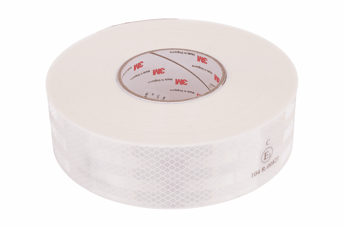 3M self-adhesive reflective tape, contour, white - 1 meter