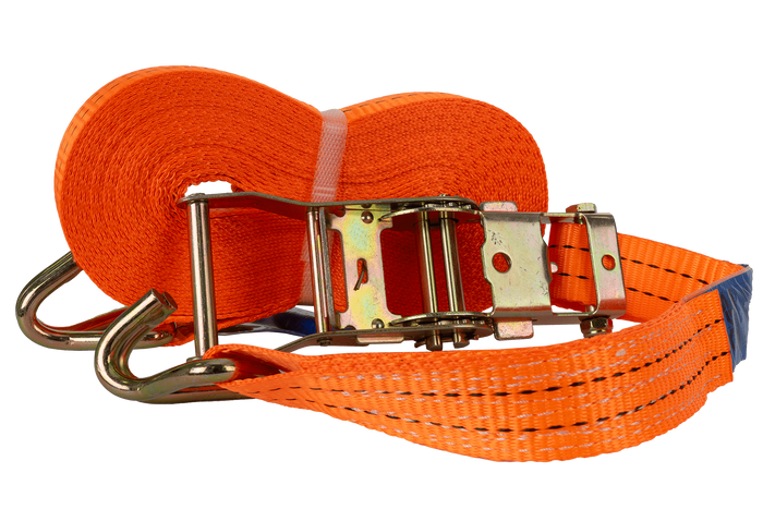 Set of four UNITRAILER 12m/35mm/2t orange transport belts with tensioner
