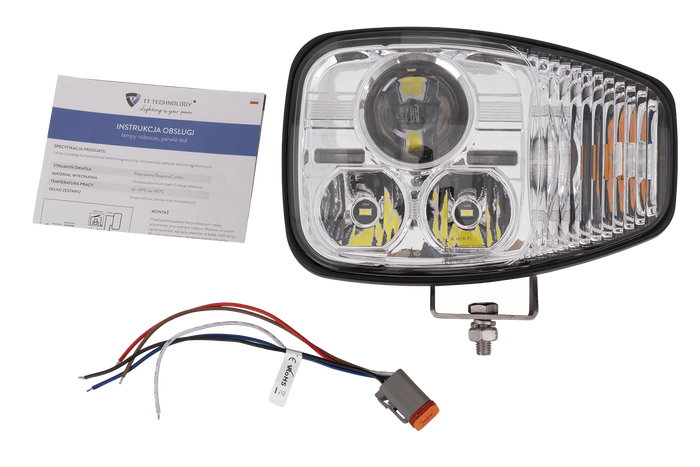 TT Technology TT.16610-L+TT.16610-P LED headlights 3 functions 21xLED 4450lm left+right for JCB/Cat/Manitou/Volvo/Terex
